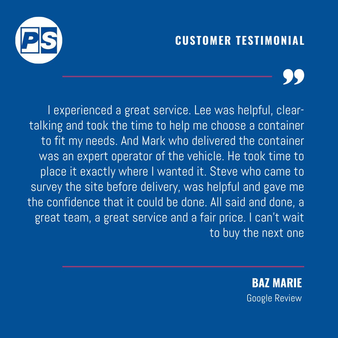 PhilspaceLtd's tweet image. 😄 Thanks for this great review, Baz, glad we could help out! 

If you need a storage or welfare unit for your site, we&apos;ll find the right one to meet your needs. Just give us a call on 02380 223333 to see what we&apos;ve got on offer.

#ContainerHire #ContainerUnit #StorageContainers
