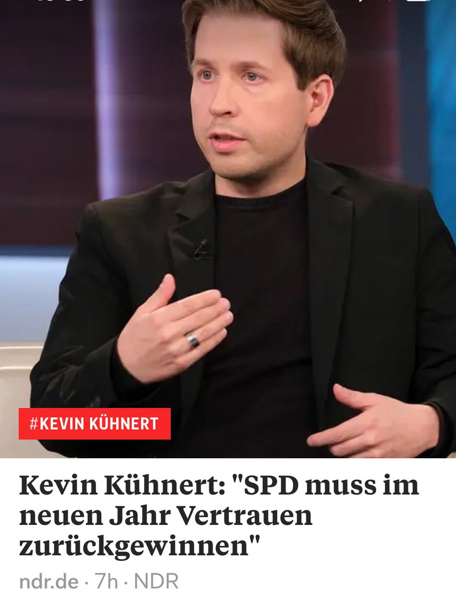 🤪🤪🤪🤪

flip.it/KAE-7l Kevin Kühnert: 'SPD muss im neuen Jahr Vertrauen zurückgewinnen' 

#niewiederSPD