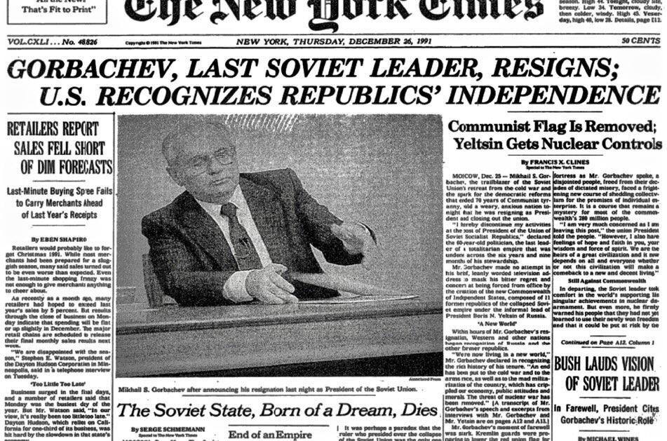 Terry_McD's tweet photo. This article is a time capsule. An obituary to the Soviet Union,  written 32 years ago this week. In light of Ukraine,  Belarus, sham Russian elections - worthwhile to look back at that moment with today's eyes. #Russia 
(Gift article from @nytimes : 
https://t.co/4P61SWZnZr https://t.co/rAHCN0A13F