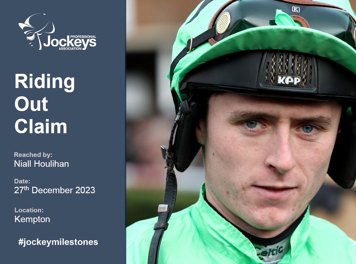 🏅Congratulations to @niall_houli who has ridden out his claim today! His 75th winner came aboard the special Editeur Du Gite for @gl_racing at @kemptonparkrace Well done Niall! #JockeyMilestones