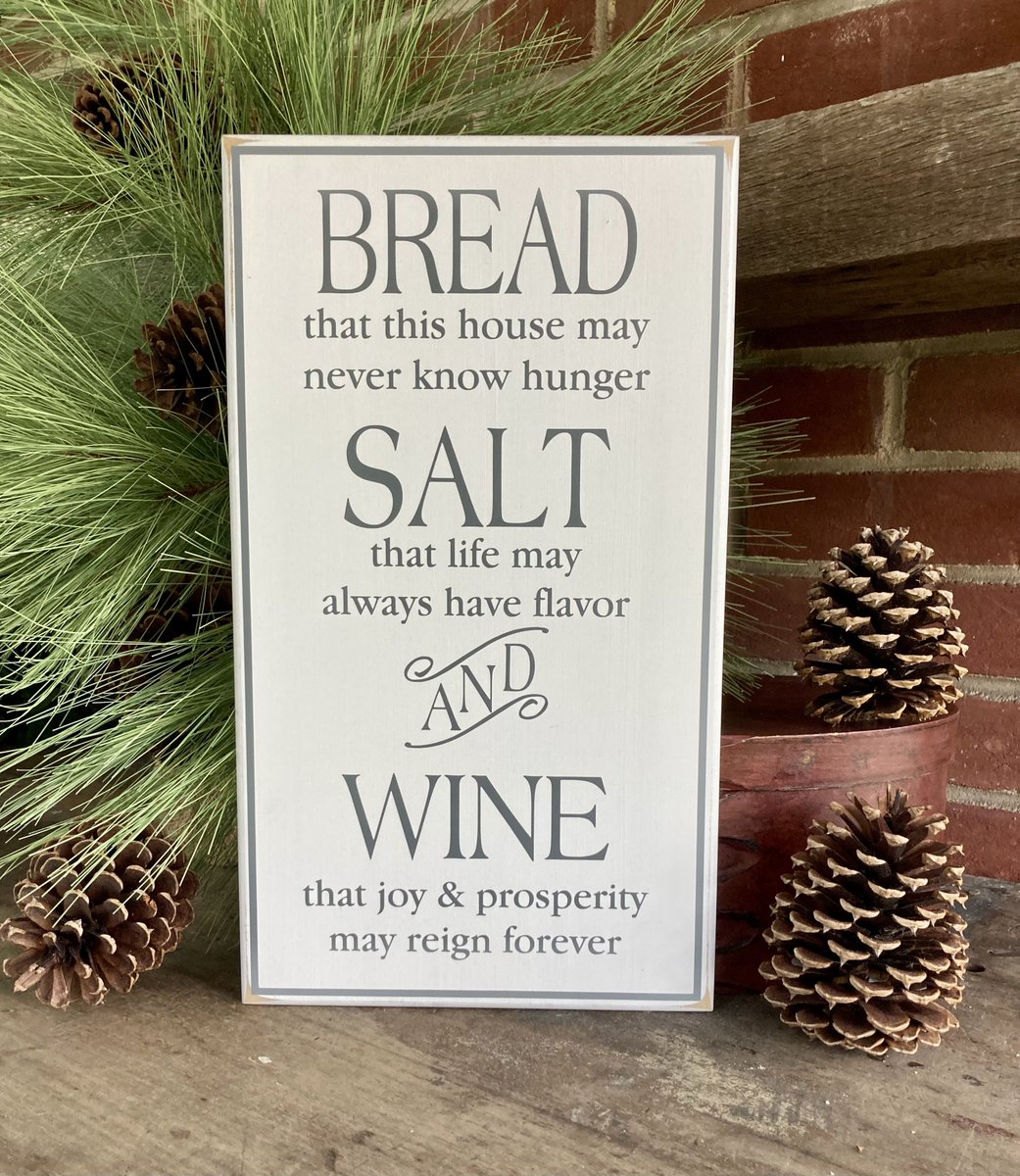#Bread #Salt #Wine Home Blessing Wood Sign Handcrafted #HousewarmingGift #realtorgift #smilett23 etsy.me/48umnUY via @Etsy