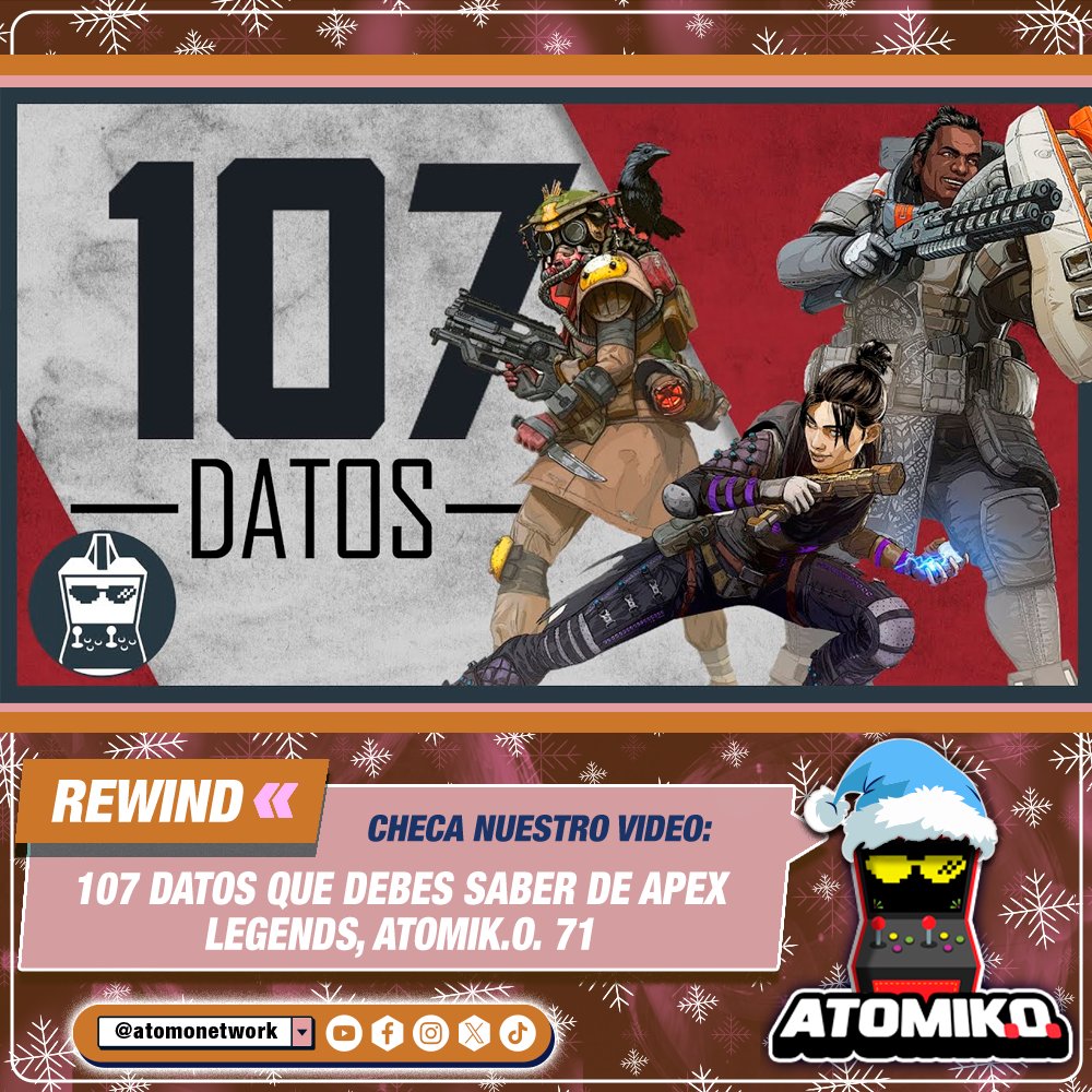 pixelatomicoyt's tweet photo. VIDEO: https://t.co/MeuDMMfLf3
El género Battle Royale llego para quedarse y a más de un mes de su estreno, #ApexLegends apuesta en expandir el universo de Titanfall. ¿Listo para unos 107 Datos? #AtomiKO https://t.co/bk6UOGVclr