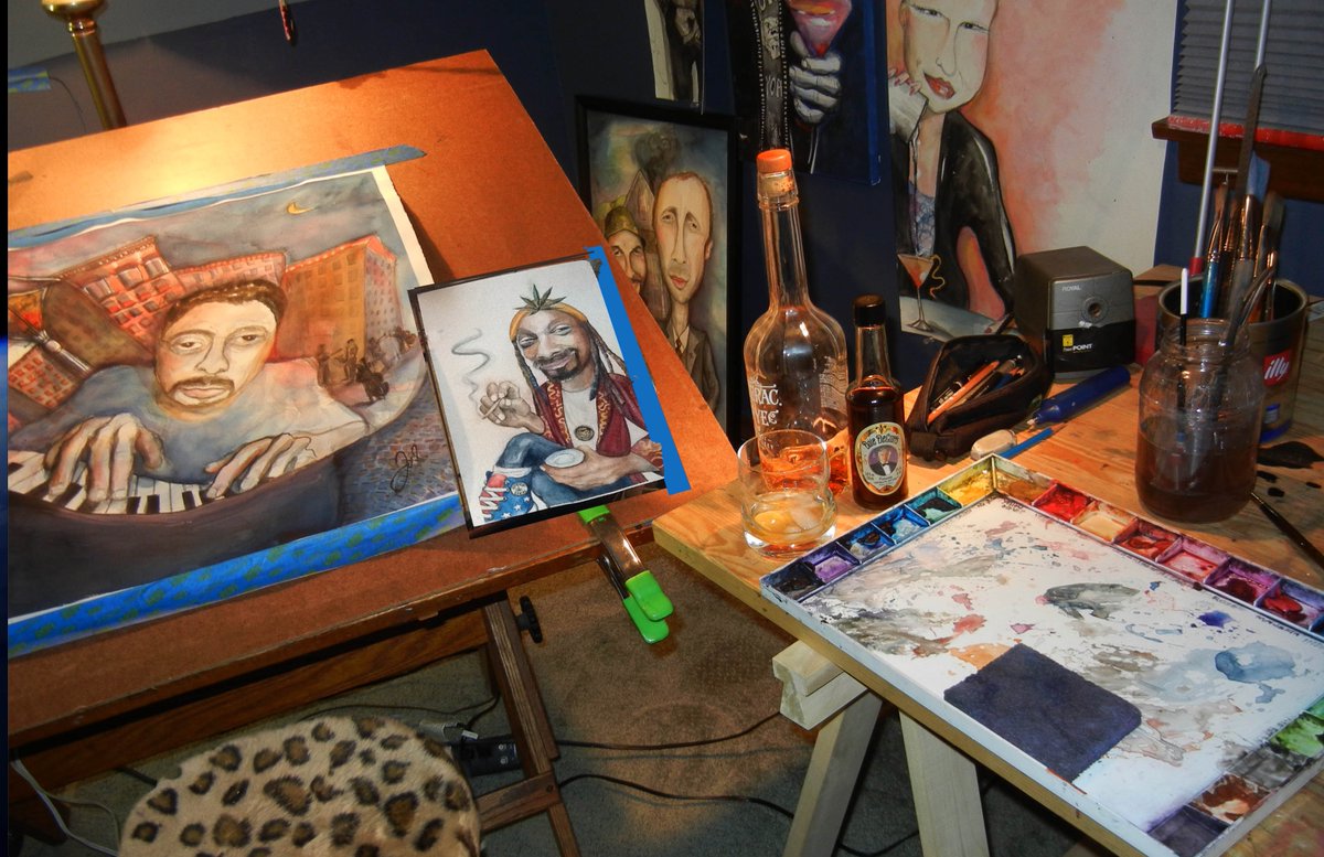 kingcocktl's tweet photo. @jesawyer my wife's studio makes me happy every time I peek in to see what she's up to... https://t.co/GMKACDT73w