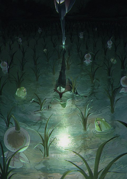 「frog grass」 illustration images(Latest)