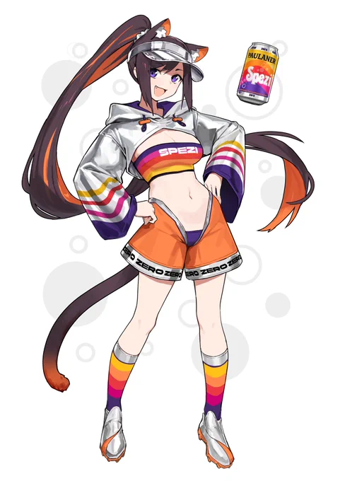 【C103】deelさんの新刊「c x ccc」のために、ソーダの猫娘を描がきました。Turned one of my fav sodas into a cat girl for deels new artbook, available at the upcoming Comiket! [1/2] 