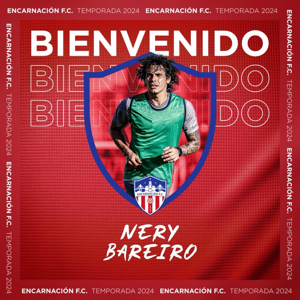 Nery Bareiro es nuevo jugador de Encarnación FC. 🔴⚪️

¡Bienvenido a la Perla del Sur, Nery! 🏟️⚽️

#VamosEncarnación • #SueñodePrimera