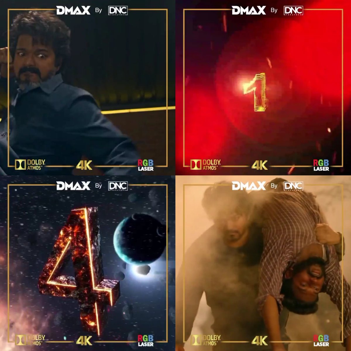 Top movies at #DMAXbyDNCTheatres in 2023 Based on audience footfalls, 

1. #Leo 🔥
2. Jailer 
3. PS2 
4. #Varisu 🔥
5. Thunivu 

#IndustryHitLeo #PongalWinnerVarisu