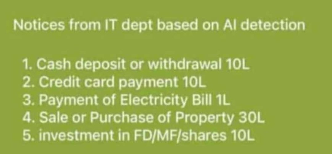 YoursHari_B's tweet image. Notices from the Income Tax Dept based on AI detection

last date for ITRs filing even revise ITRs for FY 2022-23 is 

31st Dec 2023

#IncomeTax #ITRs #TaxPayers #TaxLaws