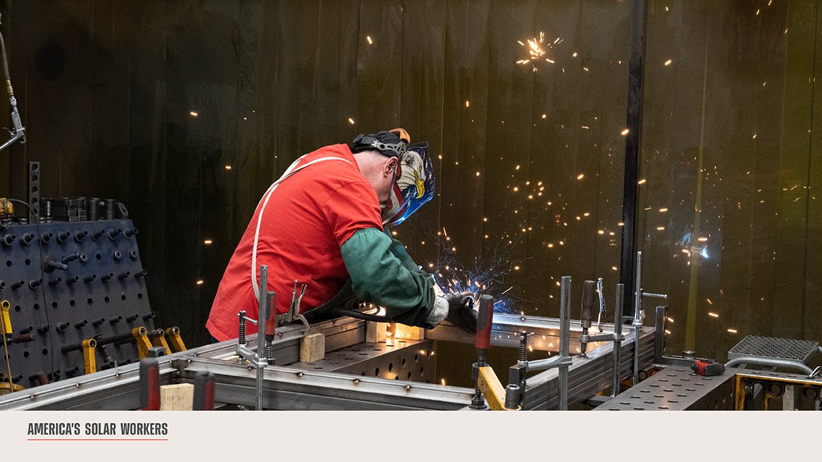 FirstSolar's tweet photo. ICYMI: Earlier this year, we launched a campaign aimed at celebrating #AmericasSolarWorkers. With the expansion of its manufacturing capacity in the US First Solar expects to produce an American-made solar panel every 1.6 seconds. https://t.co/El6We5TWKX https://t.co/Ih0i9octnA