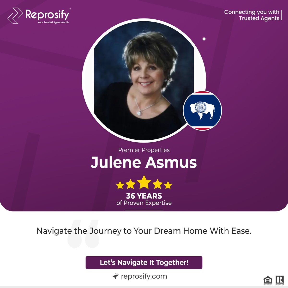 Bring your imagined home to life with Julene Asmus in Wyoming.

👤agents.reprosify.com/julene-asmus
.
#Reprosify #AgentsReprosify #PremierProperties #JuleneAsmus #realestate #realtor #realestateagent #Broker #Wyomingrealestate #Torringtonrealestate