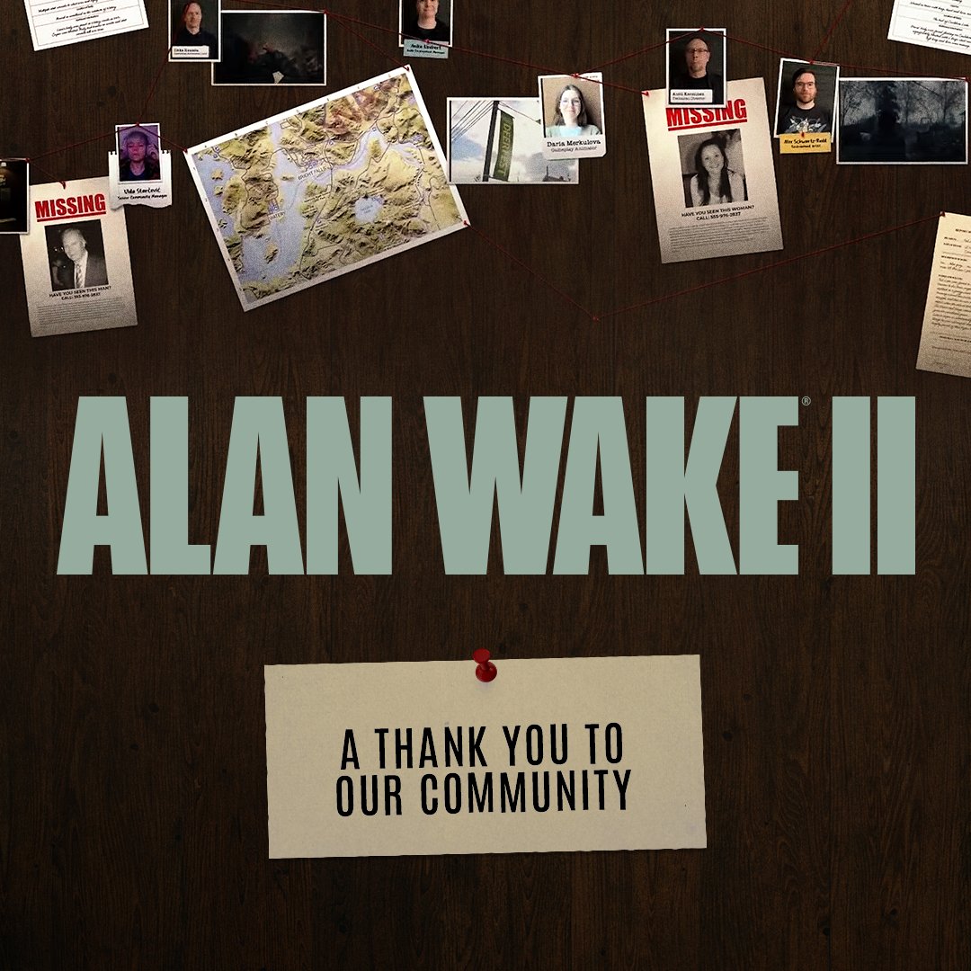 🎮 A Heartfelt Thank You, Remedy Community! 🙌 As we wrap up an incredible year, we're filled with gratitude for your unwavering support in 2023. Here's to more thrilling adventures together! 🥂 Watch our Thank you video here: bit.ly/3tkd0sa #alanwake #alanwake2