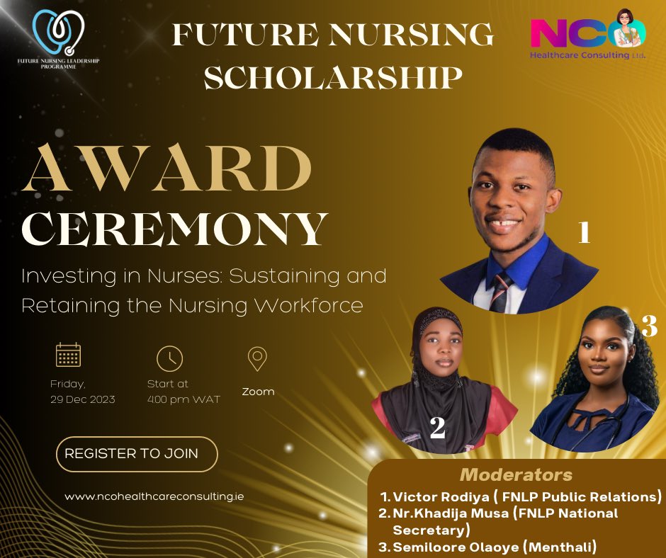 futurenursingLp's tweet photo. Meet our Guests and Speakers 

We anticipate an inspiring evening as we collectively acknowledge the importance of sustaining and retaining our valuable nursing professionals.  

Please Register to confirm your attendance. https://t.co/Olf0UbBSY6
@futurenursingLp @NursecoachO https://t.co/de23AmY5b7