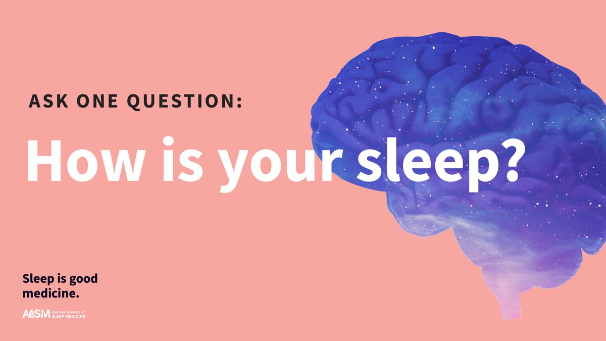 AASMorg's tweet photo. Caring for your patients’ health can be difficult. Asking them about their sleep is a simple way to uncover sleep problems that might be impacting their mental and physical health.
Make sleep part of the conversation: https://t.co/BsGYrvBWdE #SleepIsGoodMedicine #AskOneQuestion https://t.co/P1aJ57SsT9