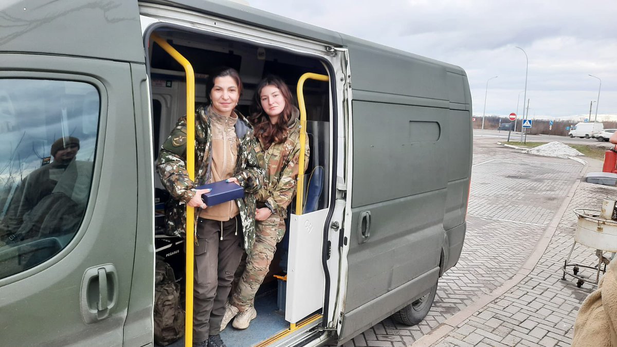 One of the two ambulances we drove from Peterborough to Kyiv has now reached its destination after a repaint and new winter tyres. Let’s hope for a long and successful career. #Ukraine <a href="/TobyWoody/">Toby Wood</a> <a href="/ShaileshVara/">Rt Hon Shailesh Vara</a> <a href="/PTPaulGrinnell/">Paul Grinnell🇬🇧 🇺🇦</a>
