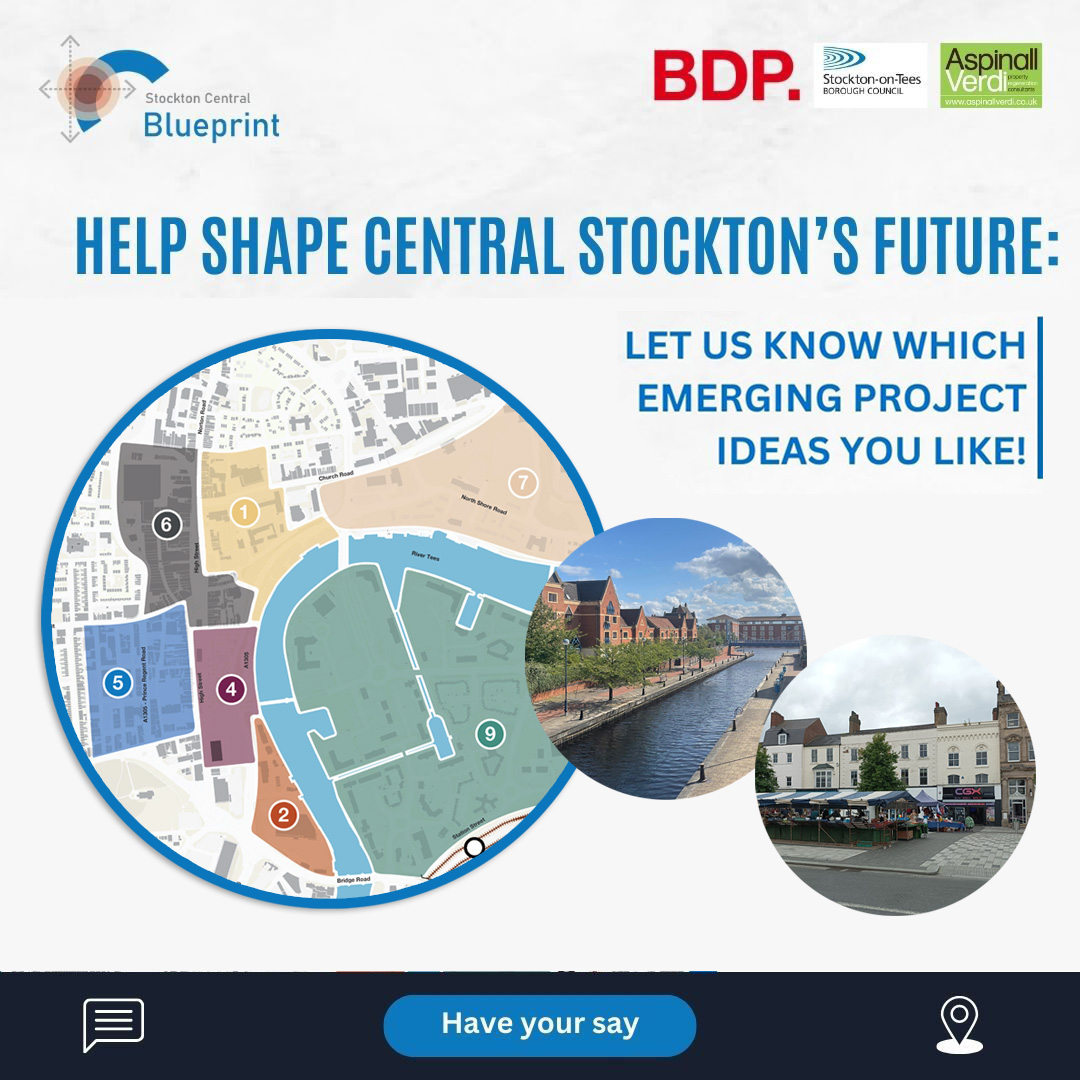 stocktoncouncil's tweet photo. Help to shape Stockton’s future!  

Complete the survey and give your opinions on the nine identified regeneration zones in central Stockton. This will shape the vision for Stockton over the next 25+ years.  

Have your say at: https://t.co/BnY640EsyE https://t.co/3Qqr4NmZdW