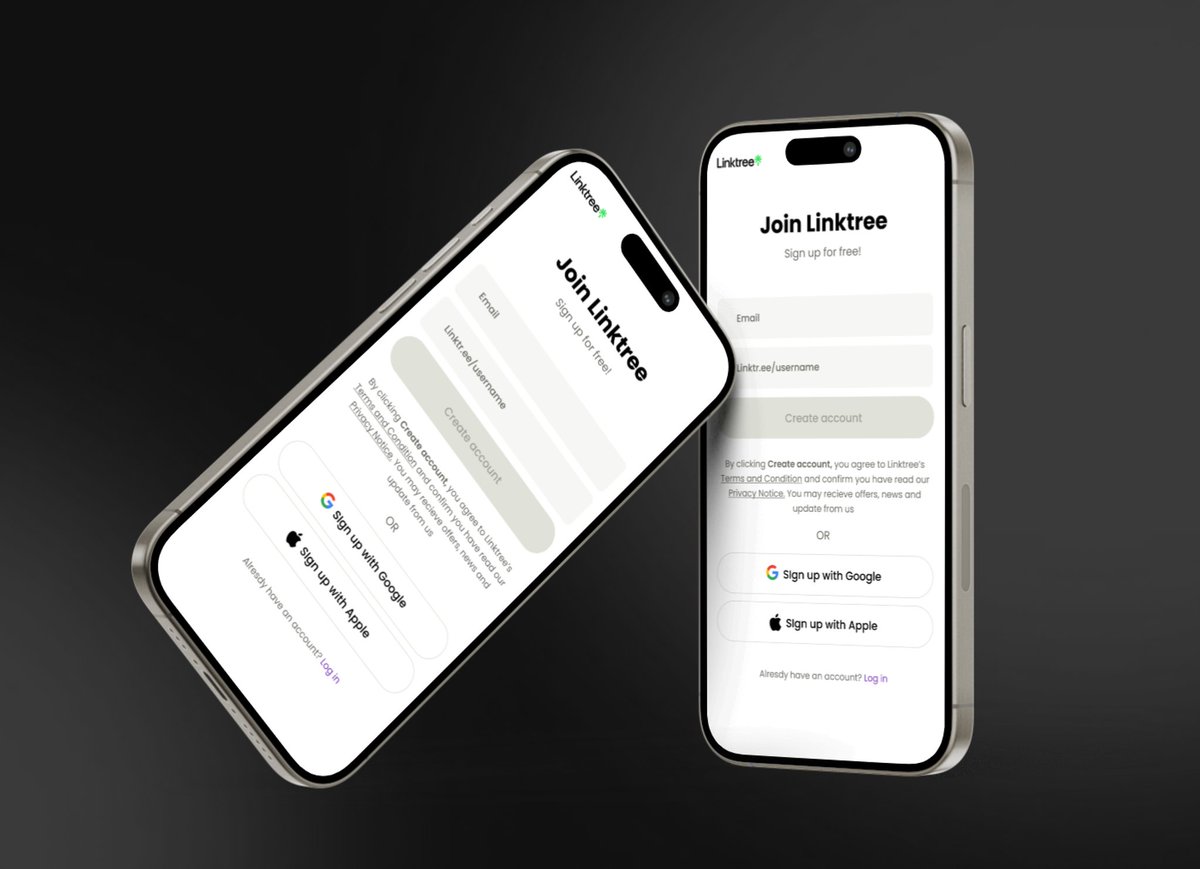 OghenetegaMudia's tweet photo. Day 17 #dailyuichallenge
Today I replicated Linktree's signup page.
Please I will like to hear your thoughts on this
#oghenetegamudiaga #dailyuichallenge #herosection #landingpagedesign #figma #uidesign #productdesigner #uiux #emperortdesign #viral #naijadesigner https://t.co/z3JxsHk0oP