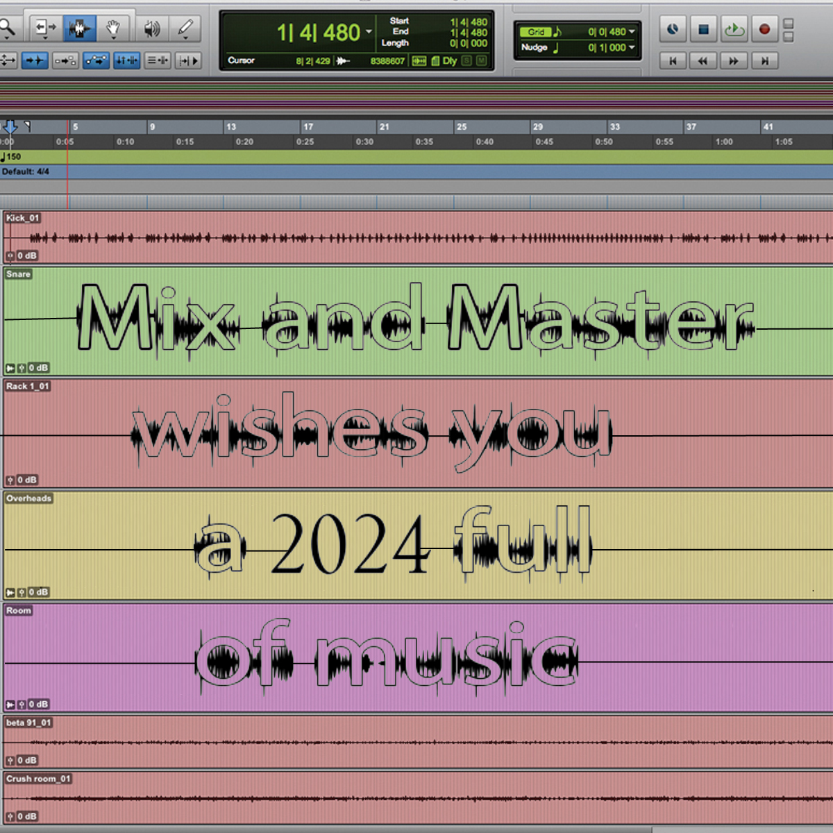 MixAndMasterEng's tweet image. MixAndMaster wishes you a 2024 full of music