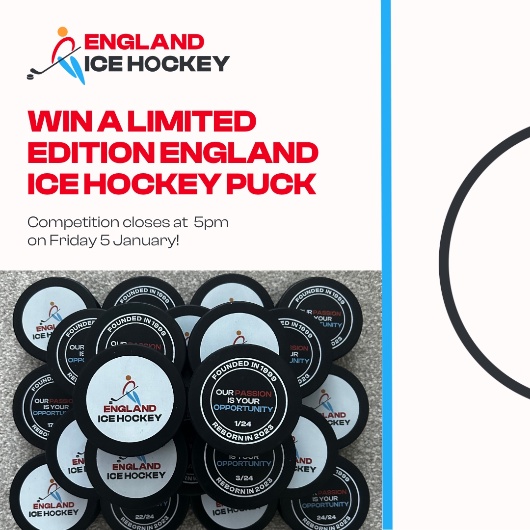 GIVEAWAY TIME 🏒🚨

A number of limited-edition England Ice Hockey pucks are up for grabs in our latest competition!

1️⃣ Follow England Ice Hockey
2️⃣ Retweet this post
3️⃣ @ two friends in the comments

T&amp;Cs apply ➡️ pulse.ly/bm2zsvluqu
