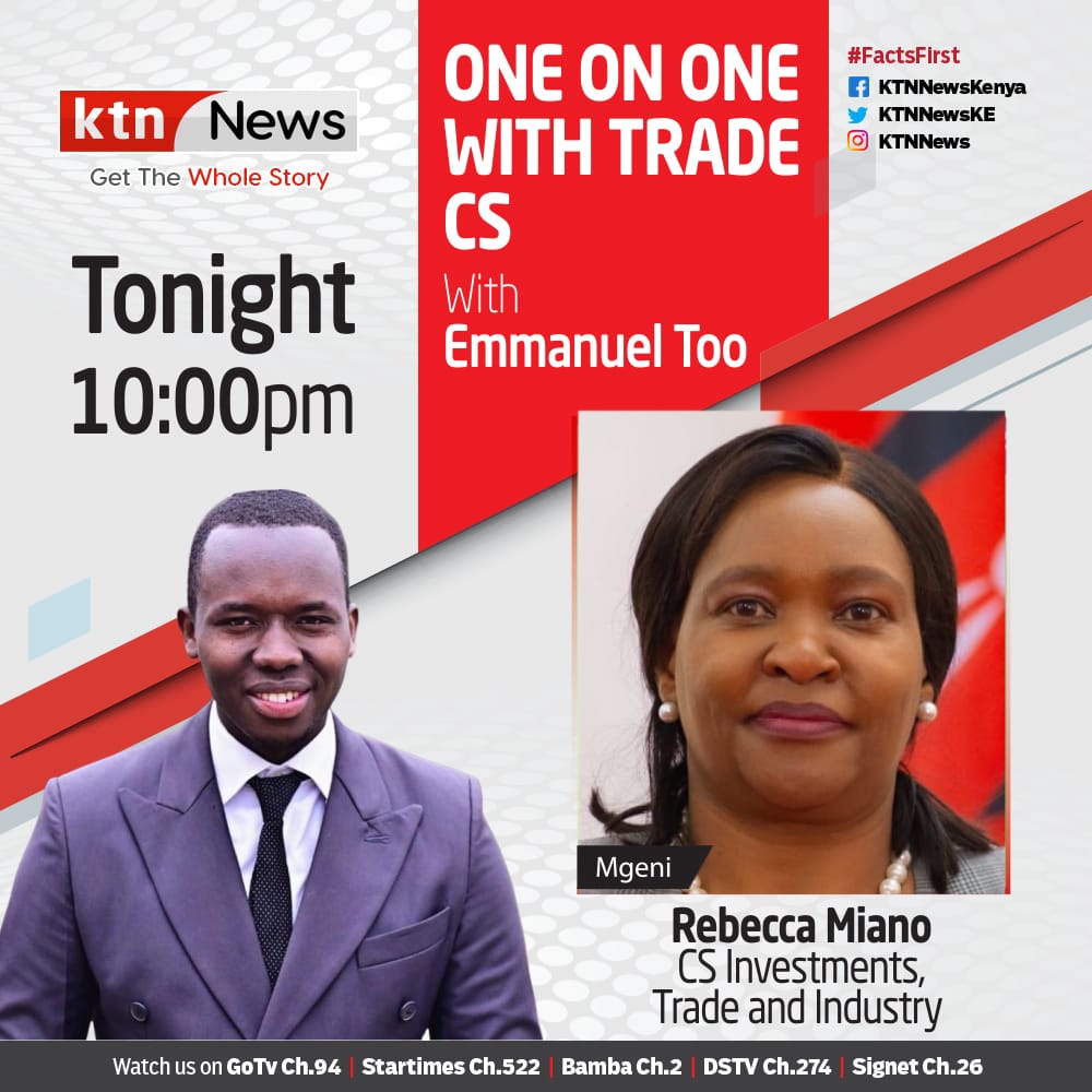 Tonight on @KTNNewsKE we get some reflections from the CS for Investments, Trade and Industry @rebecca_miano about the year 2023.
