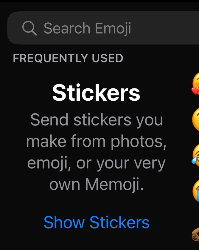 If you’re on iOS 17 and this undismissable eyesore has been annoying you, here is how you remove Show Stickers from the emoji keyboard: Settings > General > Keyboard > scroll all the way down, uncheck Stickers