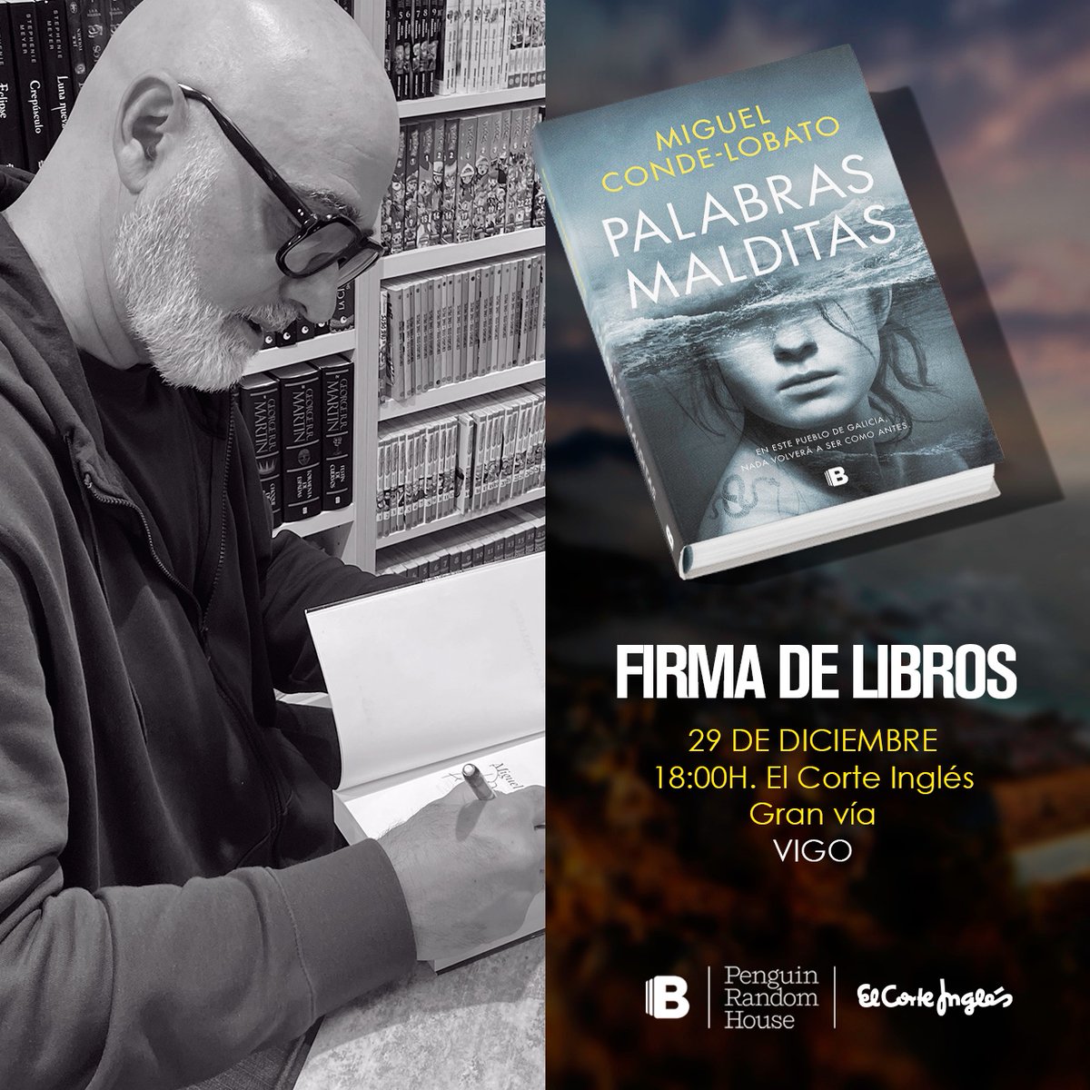 Este viernes estaré firmando #PalabrasMalditas en el Corte Inglés Gran Vía de Vigo. 

📍Vigo
🗓 29 de diciembre
🕗 18:00

¡Os espero!

#PalabrasMalditas #MiguelCondeLobato#PeguinLibros #PeguinRandomHouse#EdicionesB #books #novela #thriller#bookstagram #libros #lectura