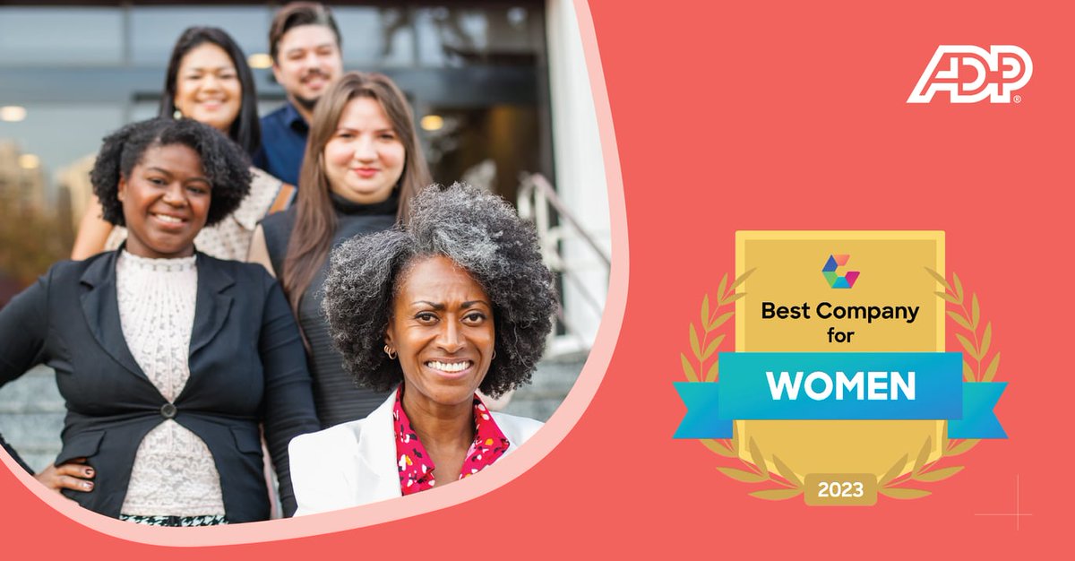 debcrofoot's tweet photo. ADP employees have spoken! We're on Comparably's "Best Companies for Women" list! 

ADP is #hiring! #ComparablyAwards https://t.co/YMqijWNBPx https://t.co/RuwT7ZW5T3