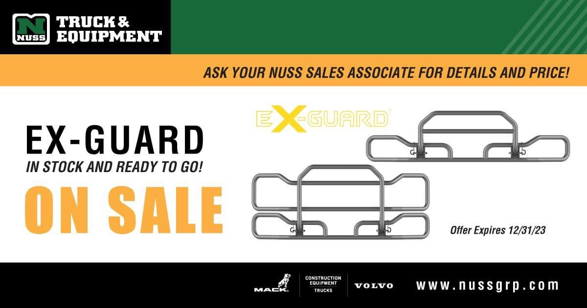 nussgrp's tweet image. Winter Parts Specials Ending Soon! Ex-Guard on Sale! Ask your Nuss Sales Associate for Details and Price. In stock and ready to go! #exguard #macktrucks #VolvoTrucks 

Check out all of our current Parts specials here: nussgrp.com/specials/