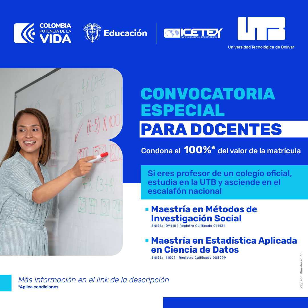 utboficial's tweet photo. ¡Docentes, es hora de ascender en el escalafón y potenciar proyectos educativos innovadores! 

Con la convocatoria "Poder Pedagógico Nacional: Territorialización para la Formación Avanzada de Maestría y Doctorado 2024-1" de @Mineducacion 

Más información: https://t.co/NDpskWKWNi https://t.co/gTwMObT6if