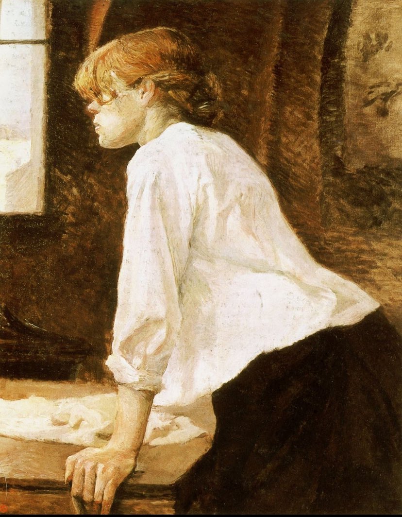 matt_olma's tweet image. If you see this tweet you have to mention one of your favourite paintings.

La Blanchisseuse (The Laundress) by Henri de Toulouse-Lautrec (1886)