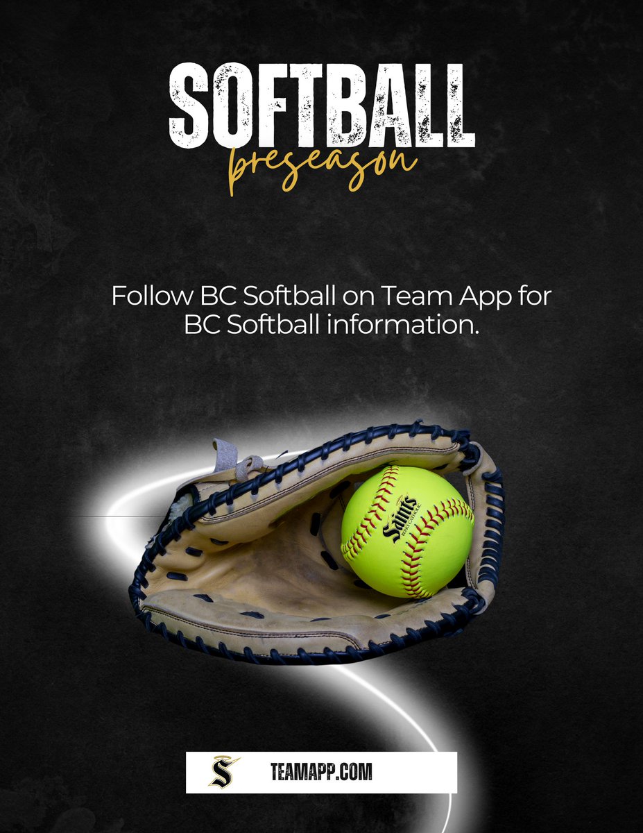 #preseason Follow BC Softball on teamapp.com for all your softball practice and game information.