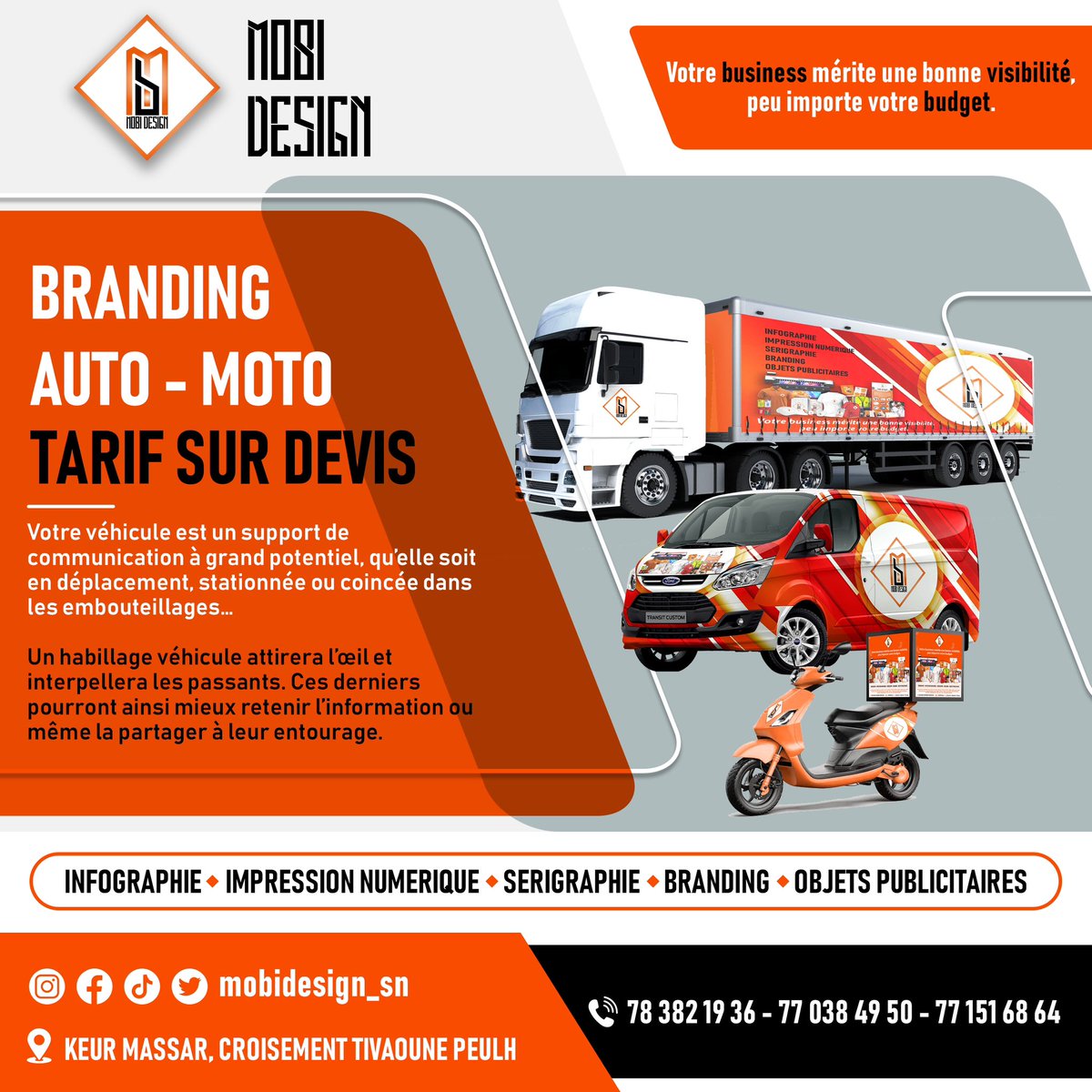 Mobidesign_sn's tweet photo. Contactez nous pour tous vos besoins en conception graphique et impression numérique.
_____
Faites confiance à @mobidesign_sn
_____
🌐 @mobidesign_sn
📍Keur Massar, Dakar, Sénégal
📱 Tél: (+221) 78 382 19 36
📩 mobidesign@yahoo.com
_____
#mobidesign #Senegal #infographie https://t.co/37hsrOwtKa