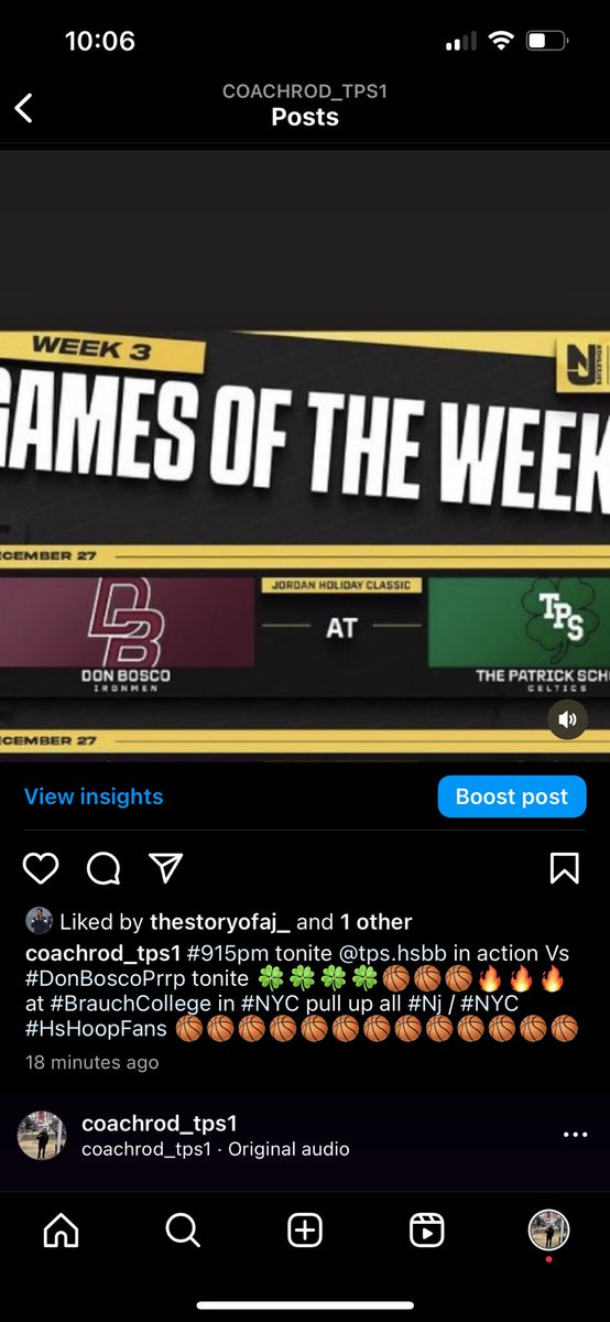 #915pm tonite @tps_hsbb Vs #DonBoscoPrep at #BrauchCollege in @JordanClassic pull up #Nj / #NYC #HsHoopFans to #BrauchCollege at #55 #LexingtonAve #NY 🍀🍀🍀🍀🍀🏀🏀🏀🏀🏀🏀🏀💯