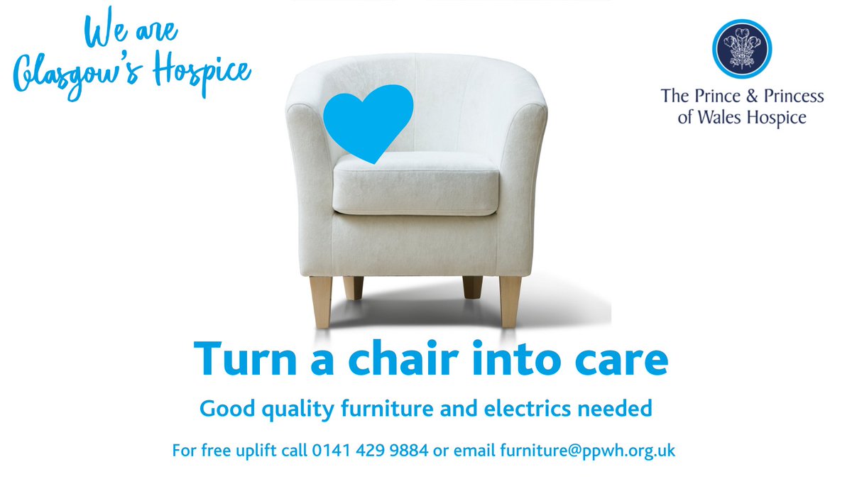 PPWHospice's tweet photo. Can you help the hospice...turn a chair into care?
We need donations of good quality furniture ✅ beds
✅ drawers ✅ bedside &amp; coffee tables ✅ small wardrobes ✅ sofas and chairs ✅ other small items of furniture. We can uplift furniture too, just email furniture@ppwh.org.uk https://t.co/8xltdNifI0