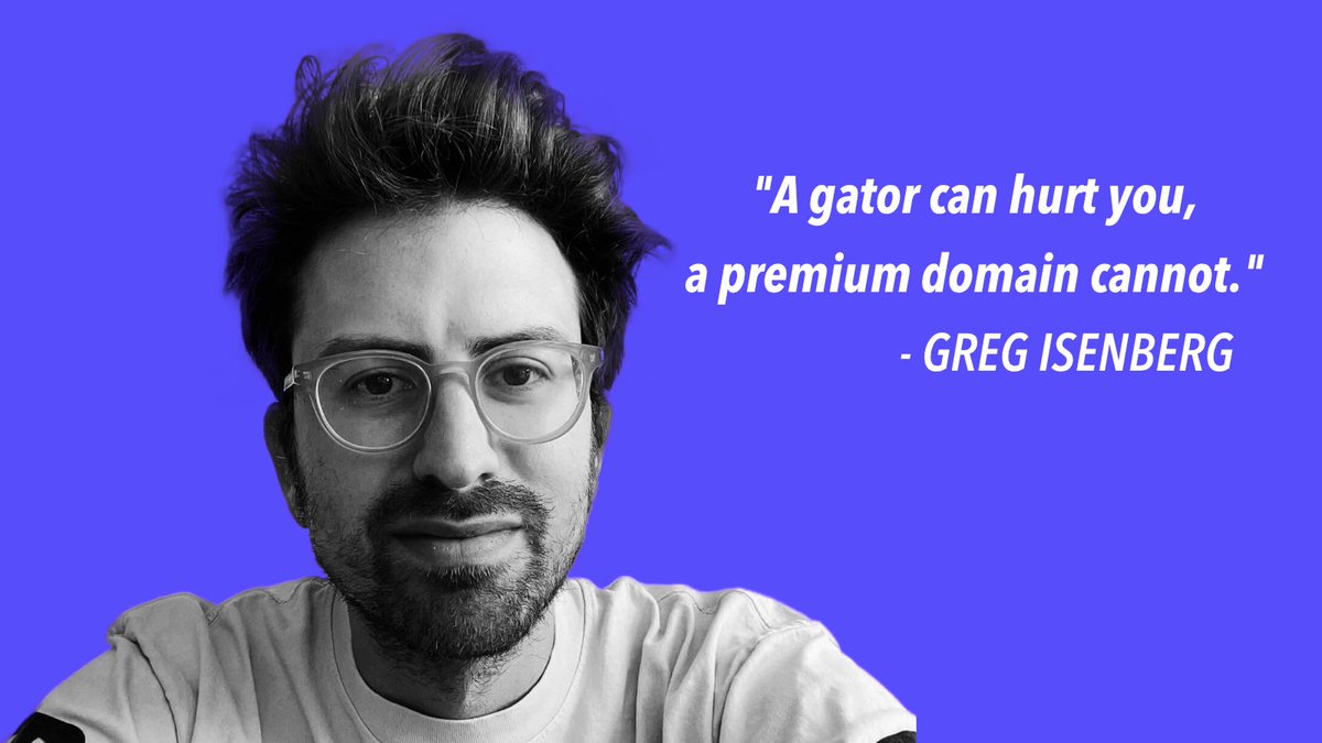 vitrudotcom's tweet photo. It's so true:
"A gator can hurt you; a premium domain name cannot."
- @GregIsenberg
#domainname #domainnames #domainforsale #domainsforsale #domain4sale #brandabledomain https://t.co/LueWjkWIWg