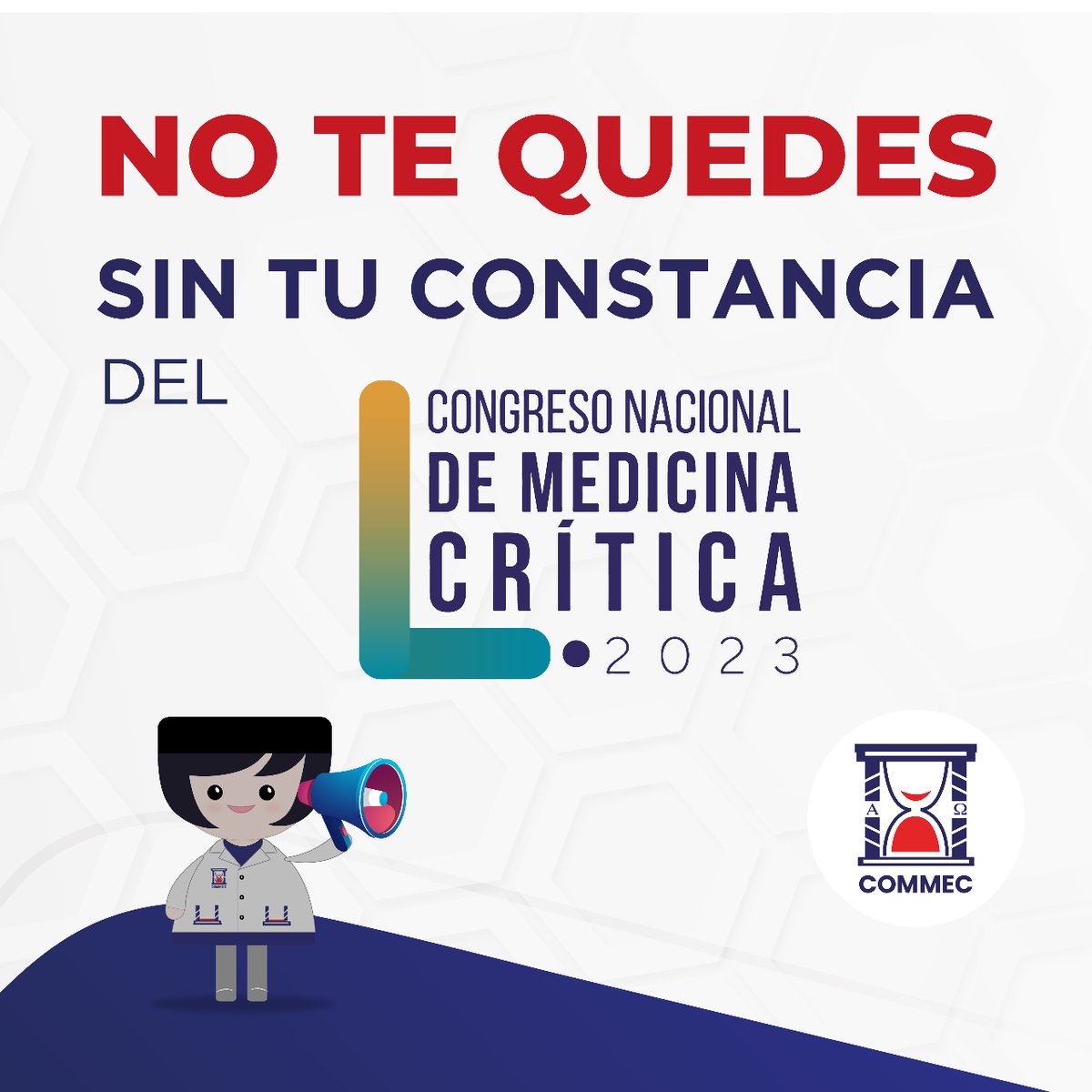 ⏰ No pierdas tiempo y descarga tu constancia del L Congreso nacional de Medicina Crítica 2023
📚 Enlace: constancias.checkmein.com.mx/commec2023
.
.
#Congreso #Medicina #Medico #Constancia #Sesion #COMMEC