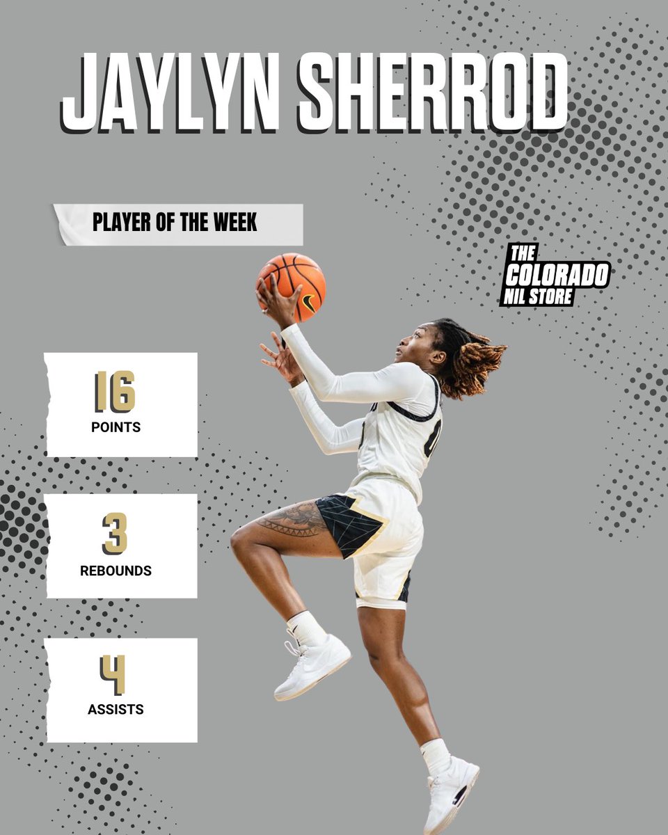 ColoradoNIL's tweet photo. Jaylyn Sherrod led the Buffs to a win versus Northern Colorado. All 16 points came in the first half π π¦¬
#SkoBuffs #CUBoulder #ShopNIL #CampusINK #ColoradoNIL
SHOP : https://t.co/aKEiL7hlhC https://t.co/Tz45pSvdb2