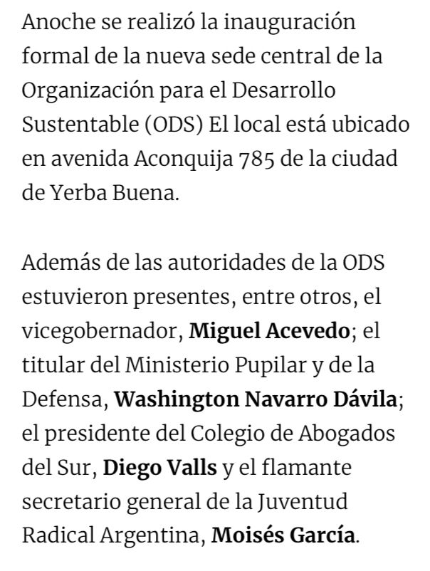 ArgentinaOds's tweet photo. @OficinaOds 🎙️¡Agradecemos a todos los medios que nos acompañaron en la inauguración de la nueva sede central de @ArgentinaOds en la ciudad de #YerbaBuena!

Compartimos la nota realizada por el diario @LaGacetaTucuman https://t.co/VXphza0w3d