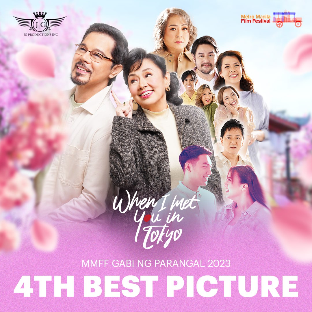 Our 4th Award for tonight: When I Met You In Tokyo 2023 Metro Manila Film Festival 4TH BEST PICTURE! ✨🙏🏻

#WhenIMetYouInTokyo #MMFF2023 #MMFF #MMFFGabiNgParangal #MMFF4thBestPicture