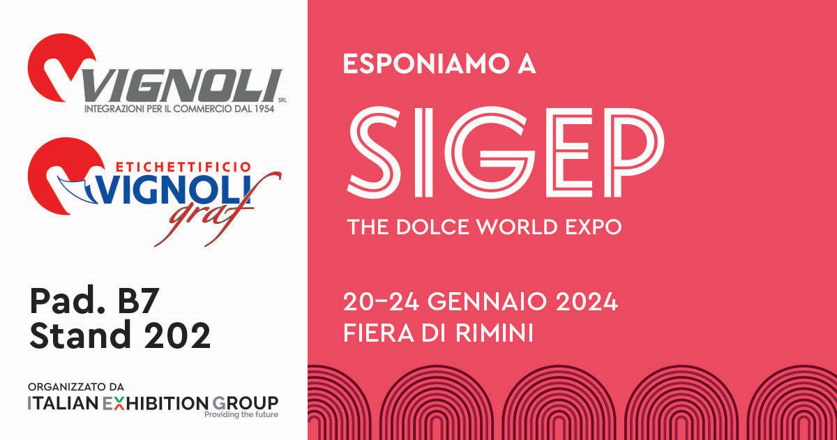 VignoliSrl's tweet photo. Dal 20 al 24 gennaio 📅 ci trovi a Sigep Rimini 2024 🍞🍰🧁☕, il 45° Salone Internazionale della Gelateria, Pasticceria, Panificazione Artigianali e Caffè.
Siamo nel Pad. B7 Stand 202 (ingresso EST). 
#sigep2024 #vignoli Per saperne di più https://t.co/n9E6Gfkodh https://t.co/Bkp5PcMXuj
