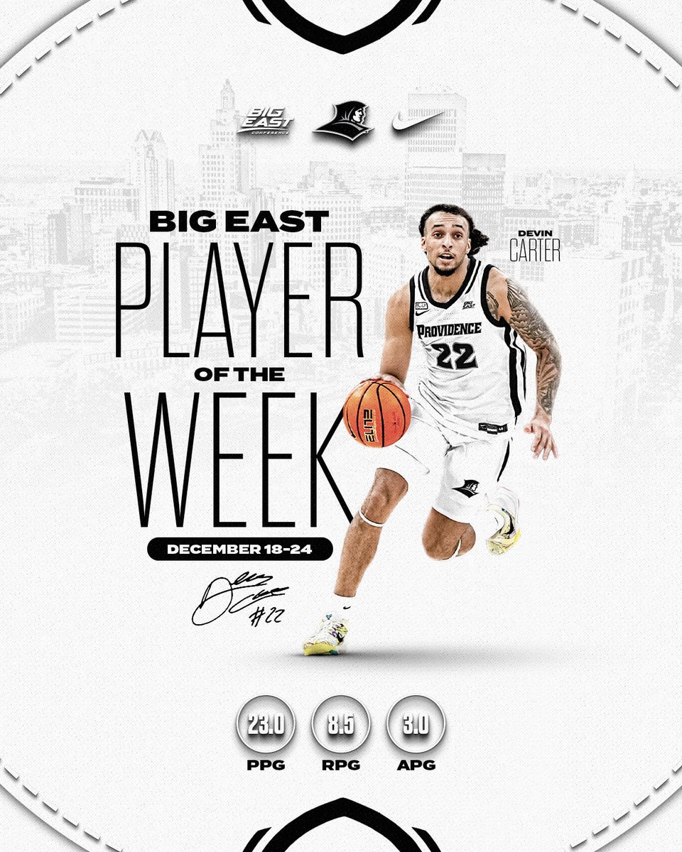 PCFriarsmbb's tweet photo. 😤 @kingcarter2225 
BIG EAST Player of the Week (Dec. 18-24) https://t.co/7dICyEtIDp