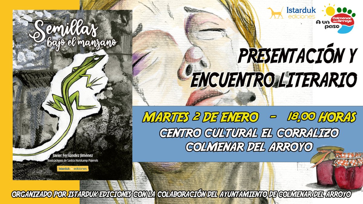 2 DE ENERO - PRESENTACIÓN Y ENCUENTRO LITERARIO DE "SEMILLAS BAJO EL MANZANO"

📷 C.D.C EL CORRALIZO