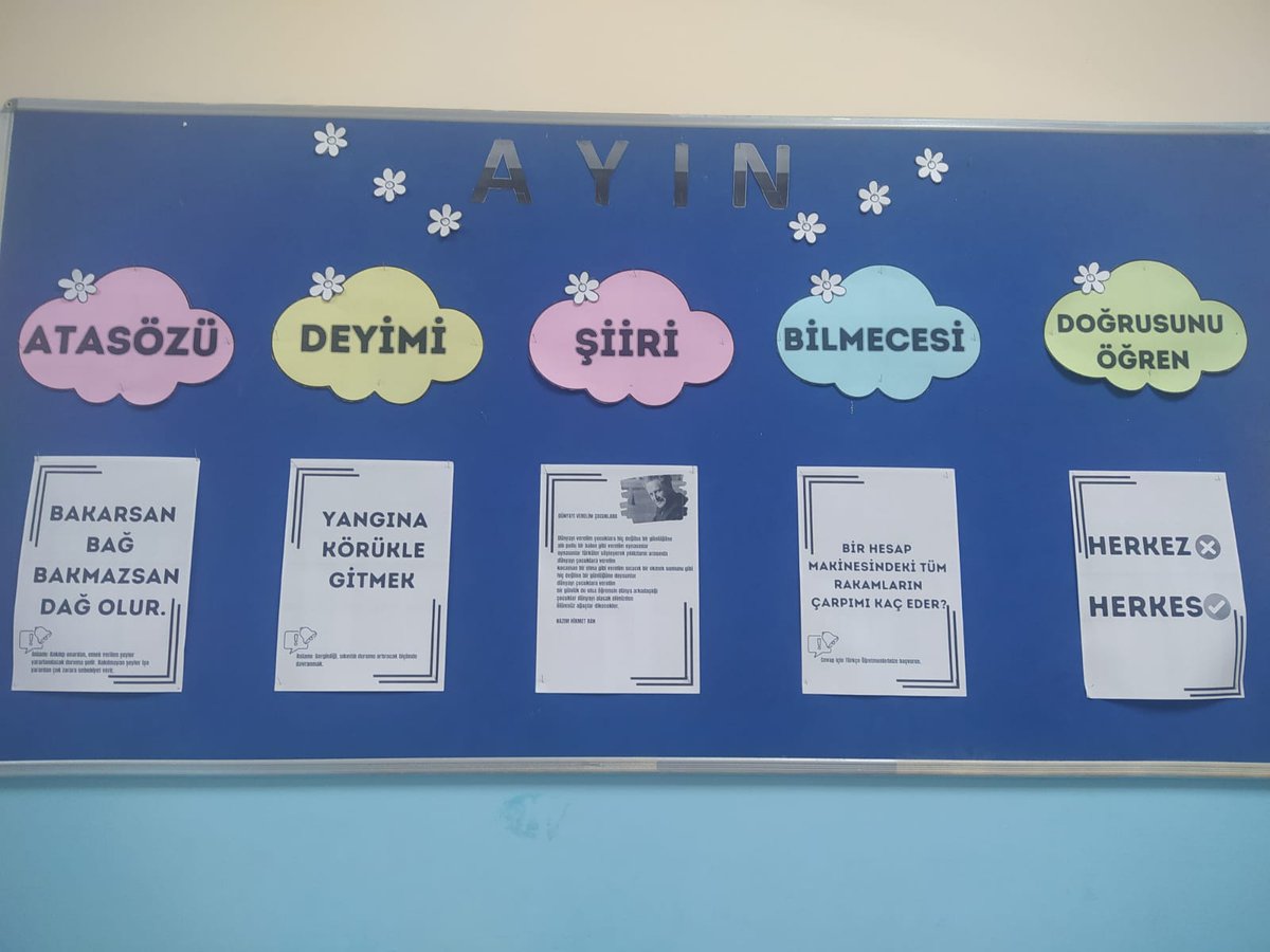 Dilimizin Zenginlikleri projesi kapsamında hazırlanan okul panolarımız✨
#DilimizinZenginlikleriProjesi 
<a href="/istmemkultur/">Dilimizin Zenginlikleri Projesi</a> 
<a href="/EsenlerIlceMEM/">Esenler İlçe Millî Eğitim Müdürlüğü</a> 
<a href="/istanbulilmem/">İstanbul İl Millî Eğitim Müdürlüğü</a>