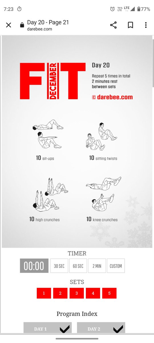LSHUBHAM18's tweet photo. Yesterday 3hr 13min π(productive day)
Today's π―- 3hr 10min+π
Yesterday did 44min
@darebees
D20 and D21 #FitDecember #darebeeworkouts + #calisthenics ,#book - 13min amazing read, played #game of #chess - 2/2 lost
#productivity #meditate #selfcare #growthmindset #fitness https://t.co/80jERnsXzy