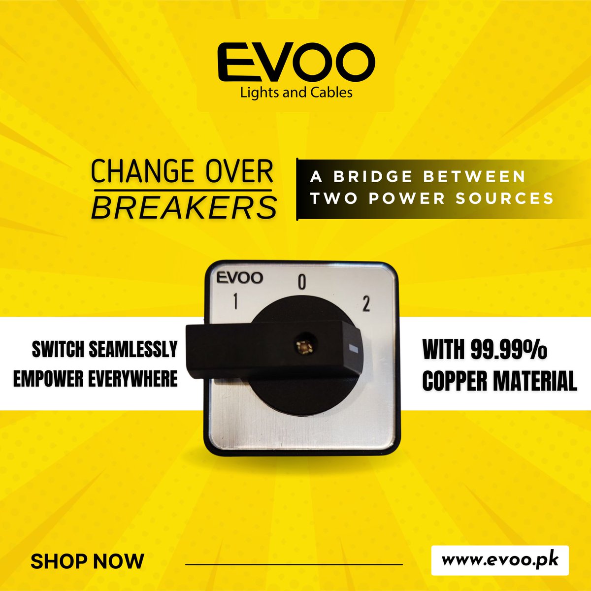 evoopak's tweet image. EVOO Change Overbreakers are Ideal for Homes and Businesses. Ensure Uninterrupted Power Supply With the Flick of a Switch!
.
Change Over Breakers.
.
Contact Us: 0329 8680000
.
#SmartSwitching #ReliablePower #StayConnected