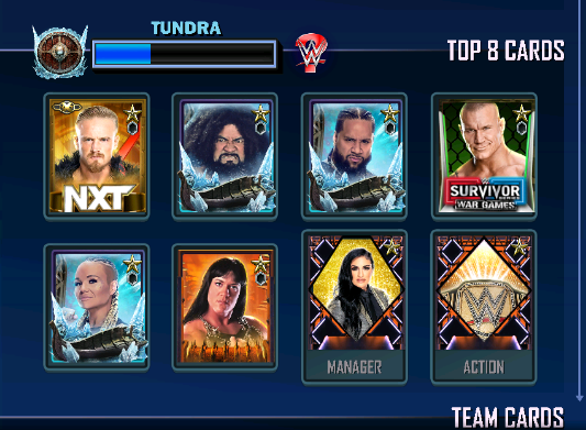 xGilroyy's tweet photo. Looking for a new team, need space for 2 though. Looking to play TBG's and TSG's. #1 &amp; #7 in the TRTG on Monday/Tuesday there. #WWESupercard https://t.co/Zj67B5PkIF