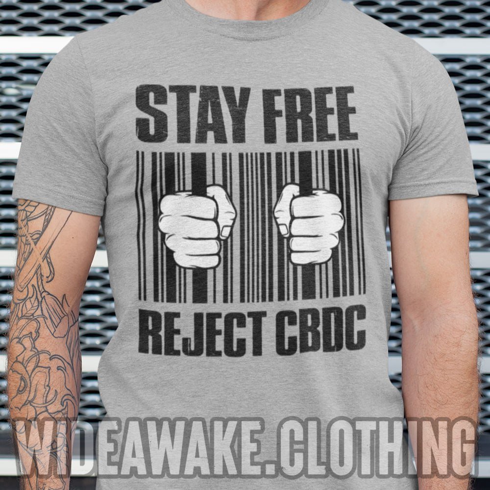 wideawake_media's tweet photo. Retweet if CBDC (and the digital open-air prison it facilitates) must be resisted at all costs!

T-shirt (and hoodie) available here: https://t.co/iA9pnQYaGo

Currently running a 15% off December sale. Hurry, sale ends on New Year's Day! https://t.co/wAteilcFmg