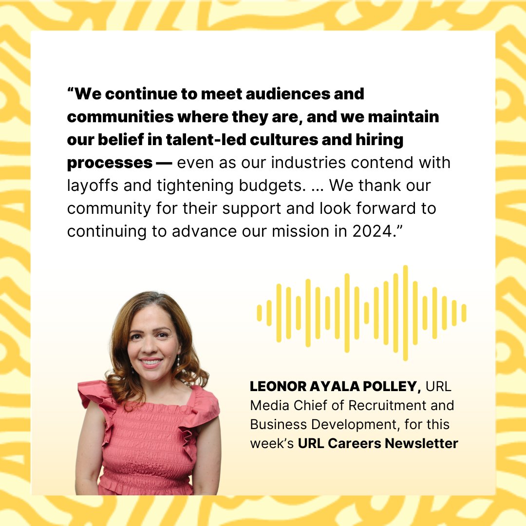 As 2023 comes to a close, URL Media's Recruitment team is reflecting on our role in advancing diversity, equity, inclusion and belonging in hiring and talent development.

mailchi.mp/url-media.com/…