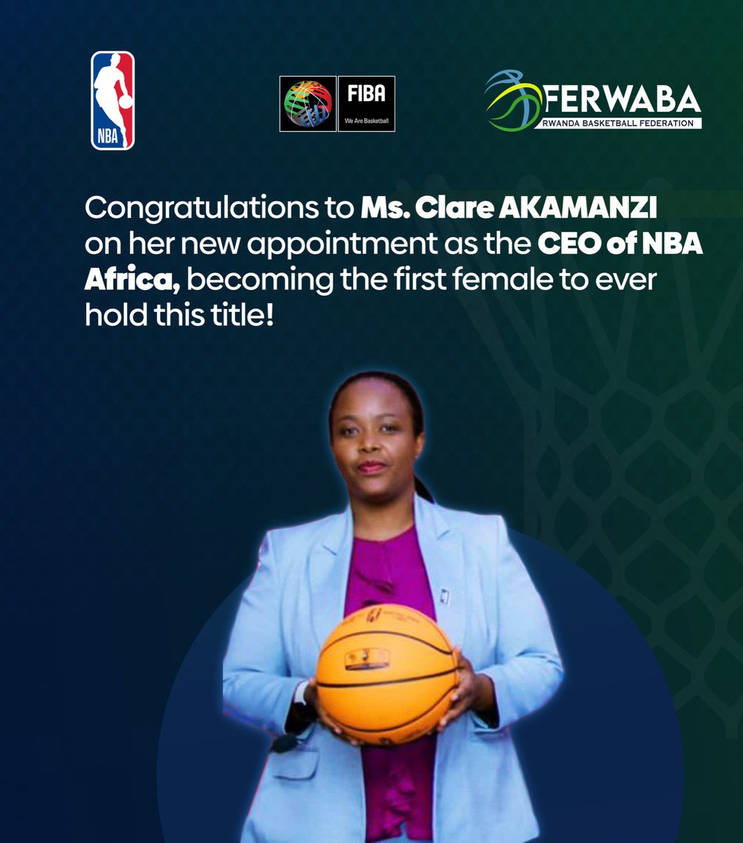 Warm congratulations to @cakamanzi on her new appointment as the CEO of NBA Africa, making her the first female to hold this title! With your leadership, the future of African basketball is bright 🏀🌍
