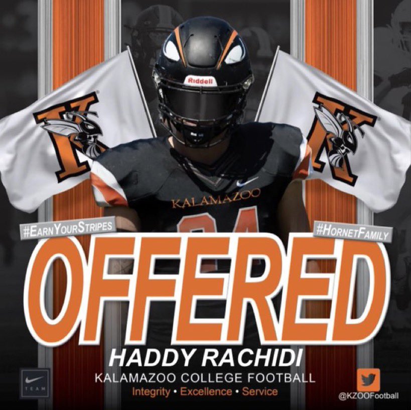 Haddy Rachidi (@haddy_rachidi) on Twitter photo Blessed to say I’ve received an offer from <a href="/KzooFootball/">Kalamazoo College Football</a> !!
<a href="/H_Hamid6/">Hadi Hamid</a> <a href="/CoachKrajacic/">Coach K</a> Blessed to say I’ve received an offer from <a href="/KzooFootball/">Kalamazoo College Football</a> !!
<a href="/H_Hamid6/">Hadi Hamid</a> <a href="/CoachKrajacic/">Coach K</a>