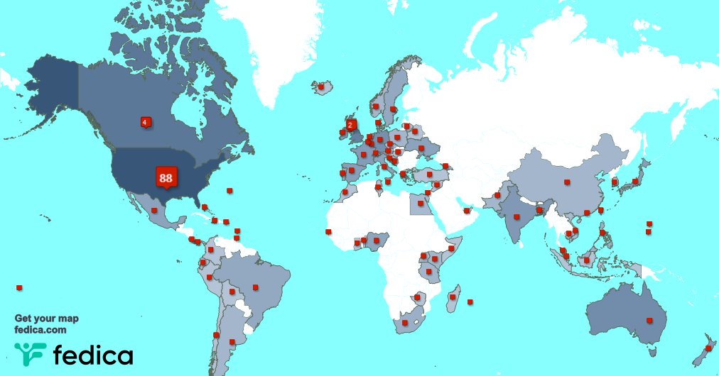 I have 7 new followers from Canada 🇨🇦, and more last week. See fedica.com/!Jazzies_Jazz